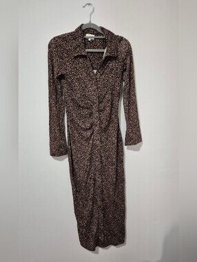 Gentle Fawn Black Dress with Pink Micro Floral Print